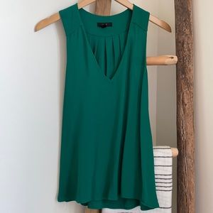 Emerald Green J. Crew Top with Collar Detail